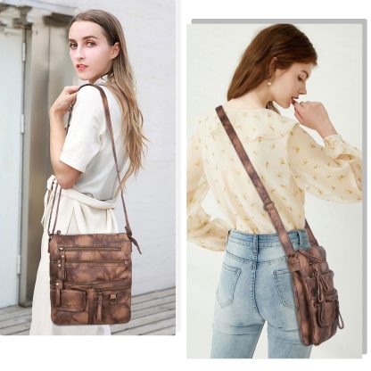 Vintage distressed multi-zip crossbody bag - Image 7