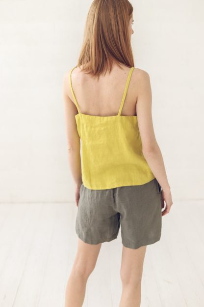 Women's Linen Button Front Camisole - Image 5