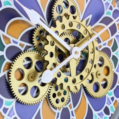 Colorful Art Gear Wall Clock - Image 3