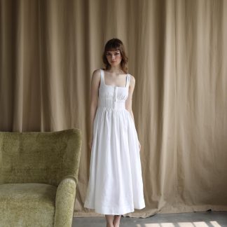 Women's midi linen dress