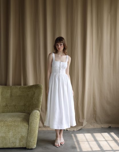 Women's midi linen dress
