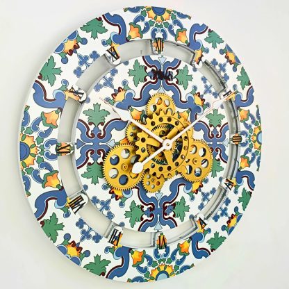 Flower Art Gear Wall Clock - Image 4
