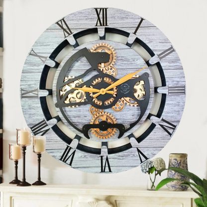 Industrial style mechanical aesthetic gear art wall clock - Image 5