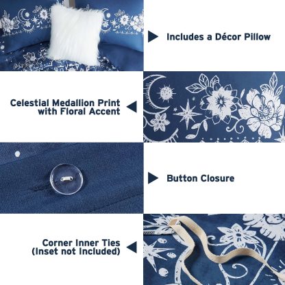 Indigo floral bedding - Image 3