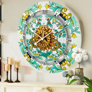 Art Flower Gear Wall Clock