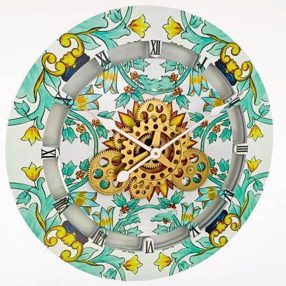 Art Flower Gear Wall Clock - Image 2