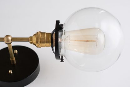 Industrial style transparent ball double head wall lamp - Image 2