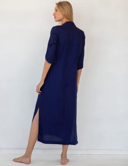 Embroidered long gown dress - Image 4