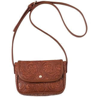Handmade leather crossbody bag