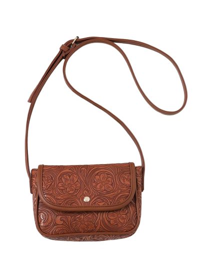 Handmade leather crossbody bag