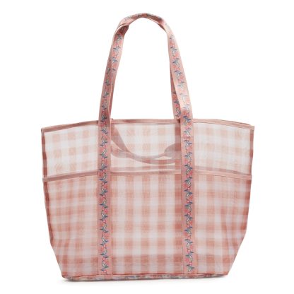 Check mesh tote bag - Image 4