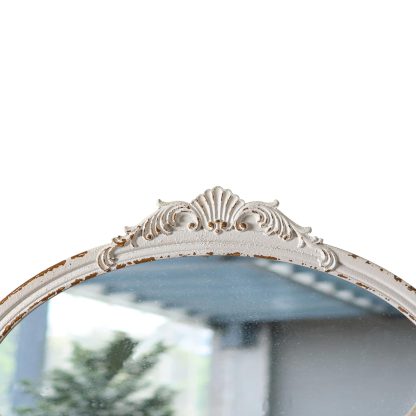 French retro carved oval mirror - Image 4