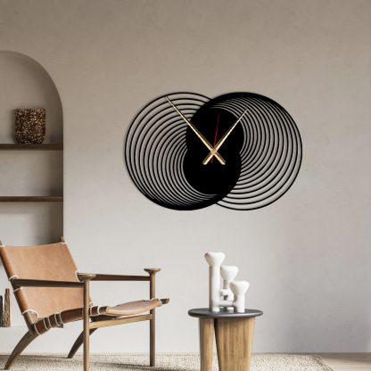 Double Helix Vinyl Record Inspired Wall Clock - Image 6