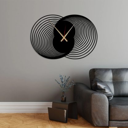 Double Helix Vinyl Record Inspired Wall Clock - Image 3