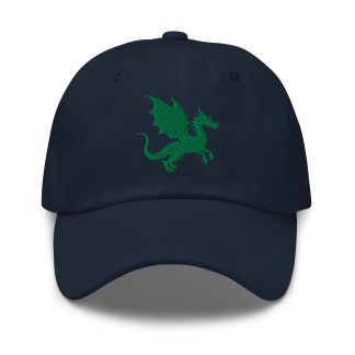 Green dragon embroidered baseball cap