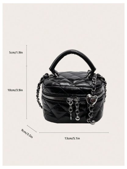 Quilted Mini Chain Bag - Image 7