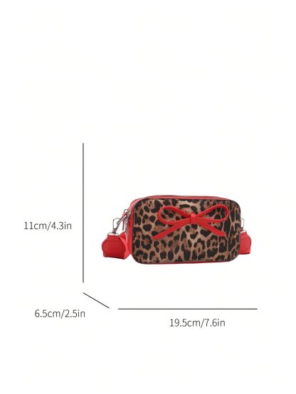 Sweet leopard print bow crossbody bag - Image 7