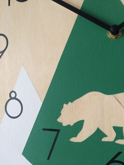 Forest theme contrasting wooden wall clock - Image 2
