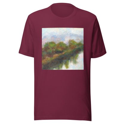 Navy Art Painting Print T-Shirt - Image 3