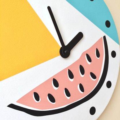 Fun watermelon contrasting wooden wall clock - Image 6