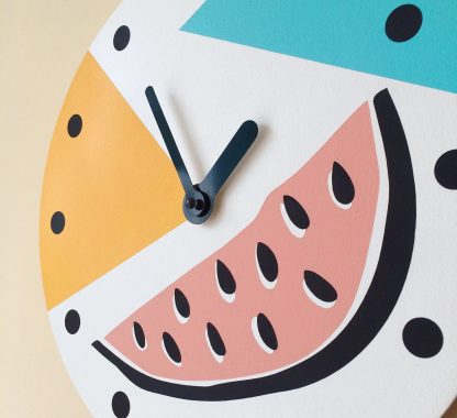 Fun watermelon contrasting wooden wall clock - Image 4