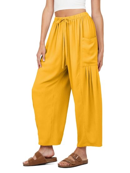 Women's high-waist drawstring wide-leg pants - Image 5