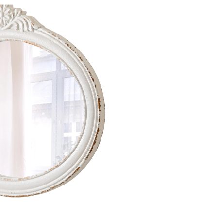 French gentle carved oval mirror - Image 9