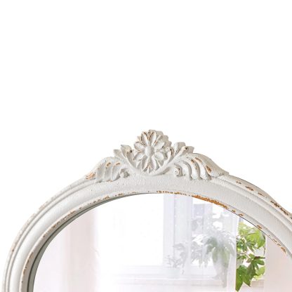 French gentle carved oval mirror - Image 3