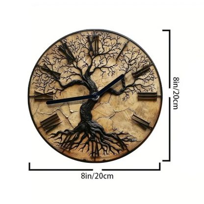 Creative three-dimensional relief tree wall clock - Image 6
