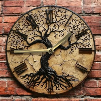 Creative three-dimensional relief tree wall clock - Image 5