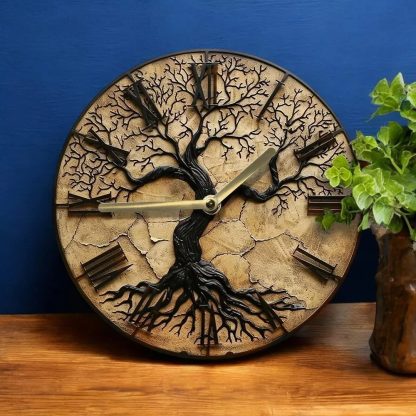 Creative three-dimensional relief tree wall clock - Image 2