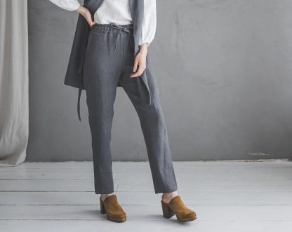 Women's Linen Drawstring Pants - Image 4