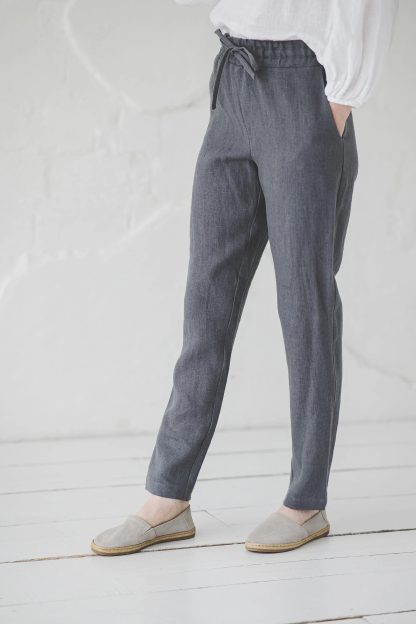 Women's Linen Drawstring Pants - Image 2