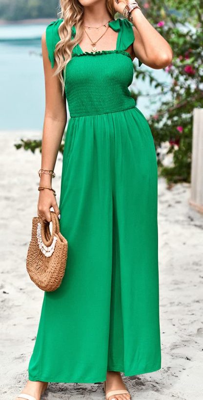 Women's pleated tight wide-leg jumpsuit - Image 5