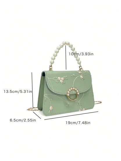 embroidered pearl handle mini bag - Image 6