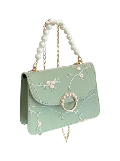 embroidered pearl handle mini bag - Image 5