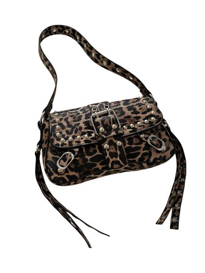 studded leopard print crossbody bag - Image 5