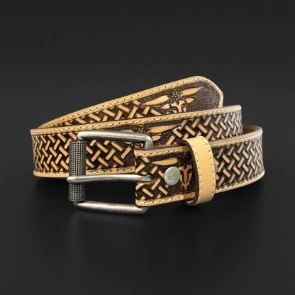 Woven bull head-carved belt - Image 7