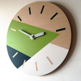 Simple lines wooden wall clock