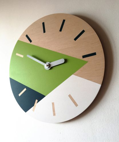 Simple lines wooden wall clock