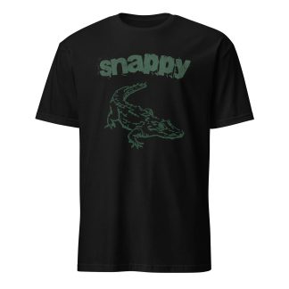 Trendy black crocodile print T-shirt