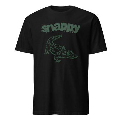 Trendy black crocodile print T-shirt