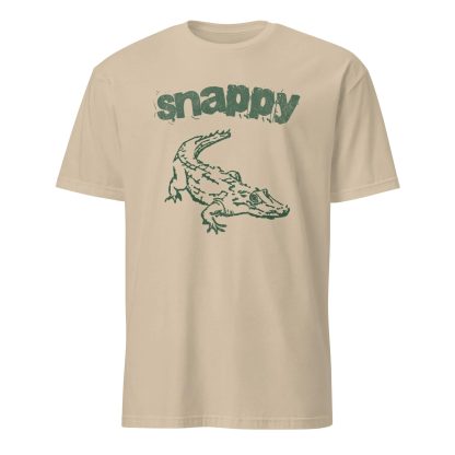 Trendy black crocodile print T-shirt - Image 3