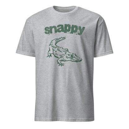 Trendy black crocodile print T-shirt - Image 2