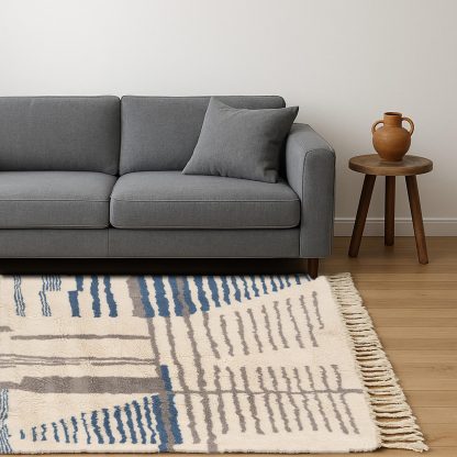 Simple geometric striped carpet - Image 3