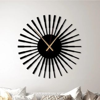 Sunburst Spiral Wall Clock