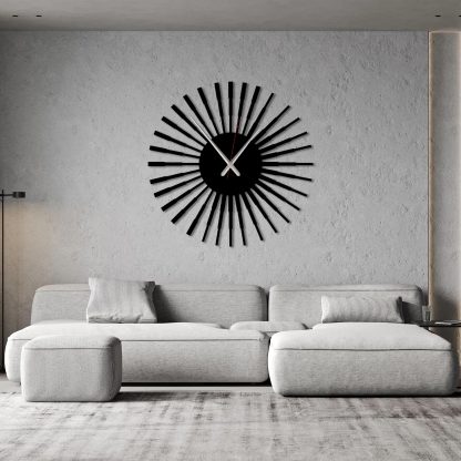 Sunburst Spiral Wall Clock - Image 3