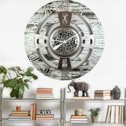 Retro mechanical gear wall clock - Image 4