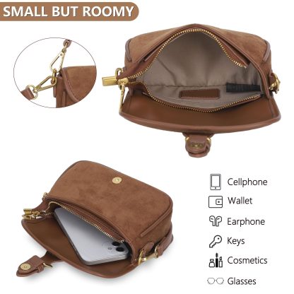 Vintage suede underarm baguette bag - Image 5