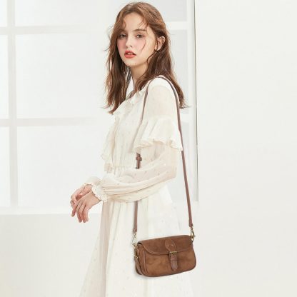 Vintage suede underarm baguette bag - Image 3